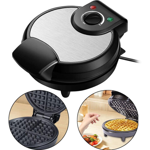Electric Waffle Maker 1200W Fast Double Side Heating with Temperature Control for Breakfast 2