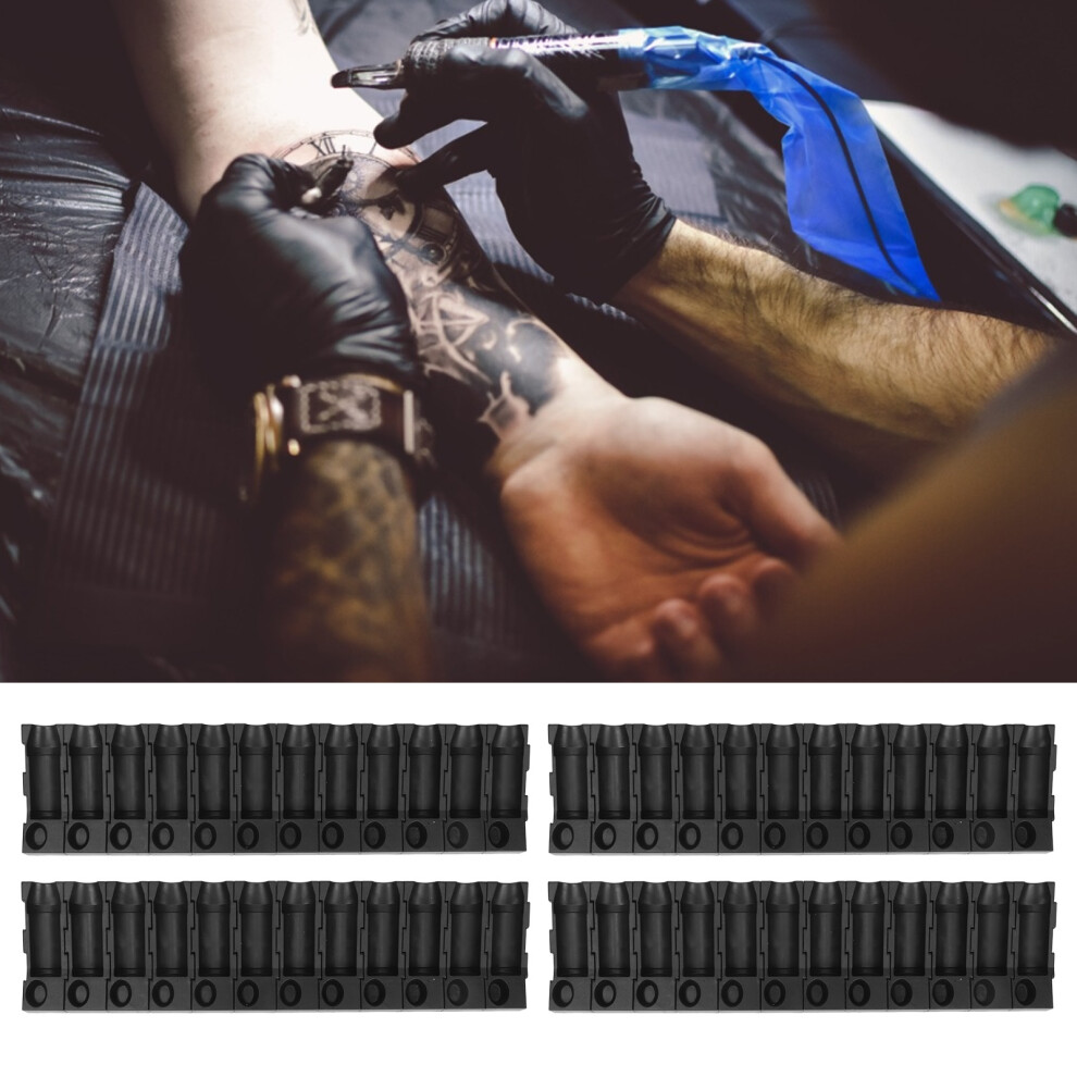 48pcs Tattoo Cartridge Needle Tray Stand with Removable Ink Holder for Artists