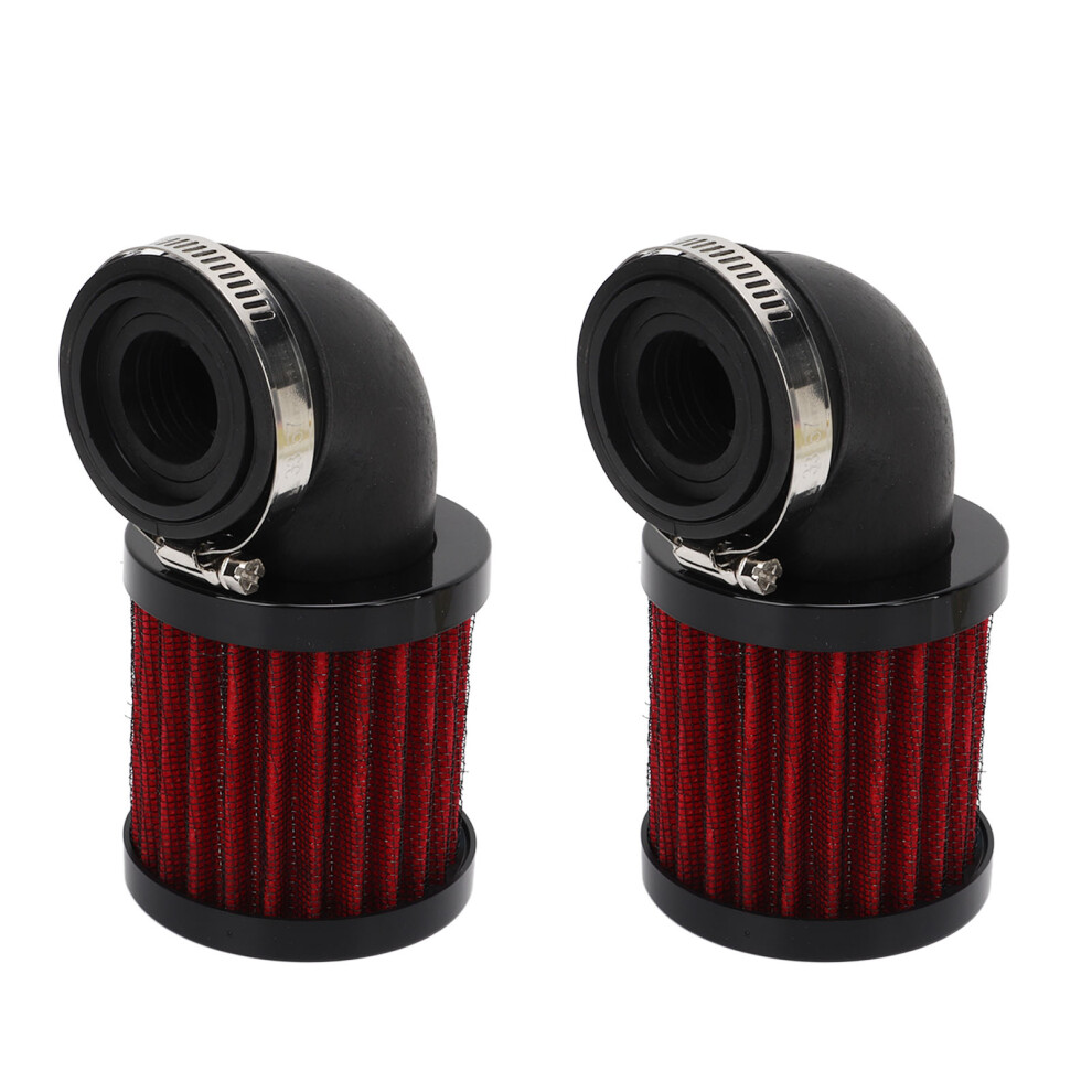 Universal Motorcycle Air Filter 28-48Mm Fits 50Cc-125Cc Moped Scooter Atv Black/Red 4961371417582