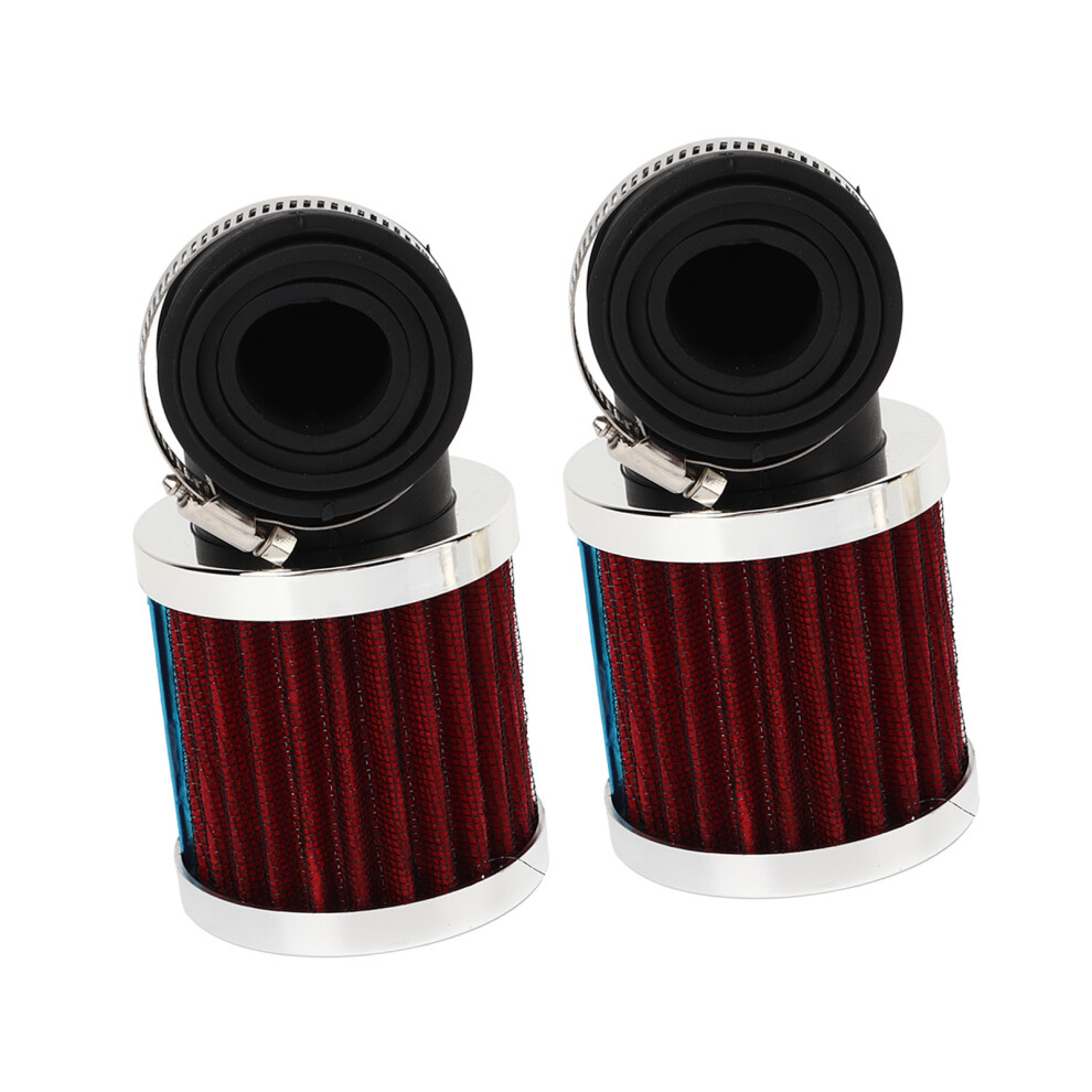 2 Pcs Motorcycle 90 Air Filter Bend For 28-48Mm Carburetor Nozzle Red 4291371417672