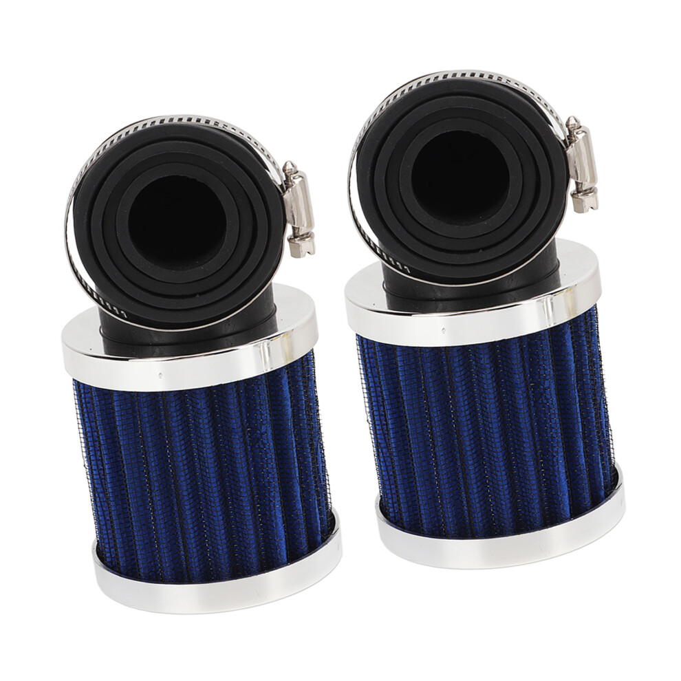 90 Bend Air Filter Set For 28-48Mm Carburetor Moped Atv Blue 8291371417517