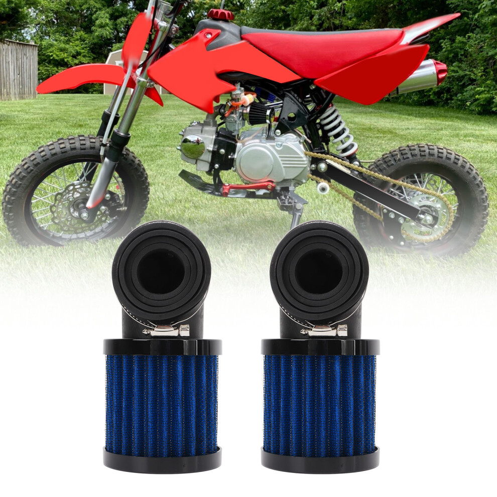 Air Filter 28-48Mm For 50Cc-125Cc Mopeds & Dirt Bikes Black/Blue 5021371417667