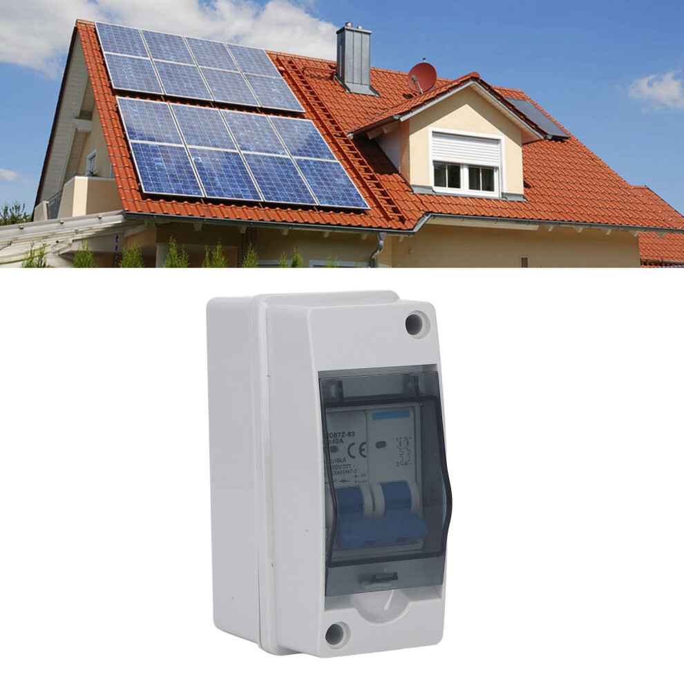 1000V Pv Dc Disconnect Switch 40A With Transparent Cover And Ip65 Box 3641371418024