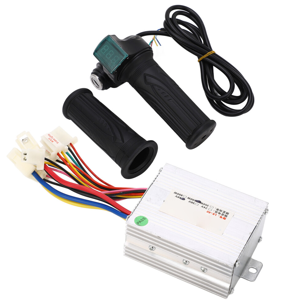 48V 500W Brushed Bike Controller Throttle Grip For Tricycle Scooter 7891371419316