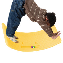 Wobble Balance Board OpenEnded Swinging Trainer For Kids Wobbling Practice Board Yellow 25 Kg Capacity