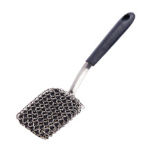 Grill Cleaning Brush with Stainless Steel Bristles and Heat Resistant Silicone Handle for BBQ
