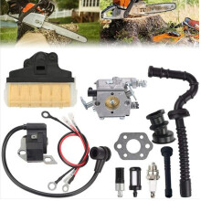 Carburador de alto desempenho para motosserras Stihl, kit de ajuste com filtro de ar e bobina de ignição, instalação fácil e rápida, substitui