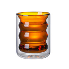 Heat Resistant Glass Coffee Cup with Insulated Double Wall, Tempered Borosilicate Glass Mug for Hot or Cold Drinks, Vacuum Sealed Stain Resistant