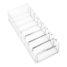 Organizzatore cosmetico dal design trasparente con 8 scomparti, espositore per cosmetici per riporre il trucco, visibilità ottimale, realizzato in