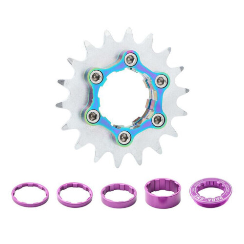 16T 18T Single Speed Cogs Conversion Kits For Multiple Speed Bikes With Spacer And Locking Rings