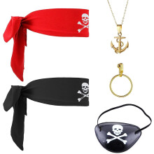 Ögonlapp med piratmotiv som inspirerat av en lat ögonmask, mjuk EVA med elastiskt band för bekväm användning, tillbehör till Halloweenfesten