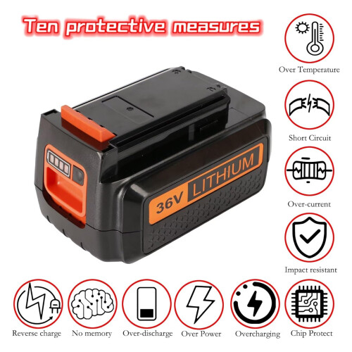 Μπαταρία ιόντων λιθίου ProPower40Volt Max, ιδανική για εργαλεία BLACK+DECKER40V MAX, έξυπνη 2
