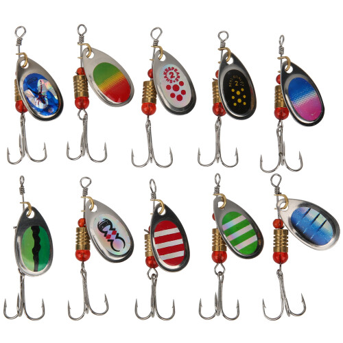 Δολώματα ψαρέματος Inline Spinner Baits Kit Αιχμηρά αγκίστρια Ευέλικτο ψάρεμα Βαρύ σώμα