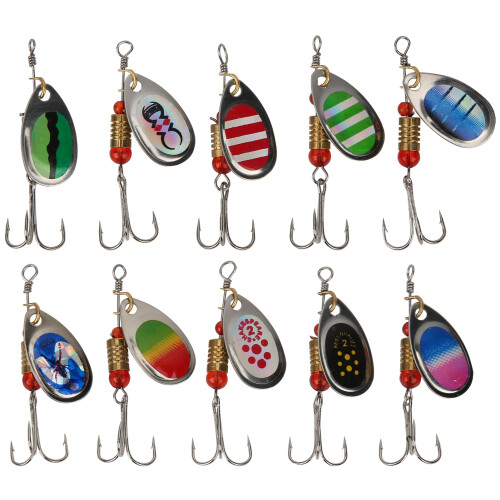 Δολώματα ψαρέματος Inline Spinner Baits Kit Αιχμηρά αγκίστρια Ευέλικτο ψάρεμα Βαρύ σώμα 2