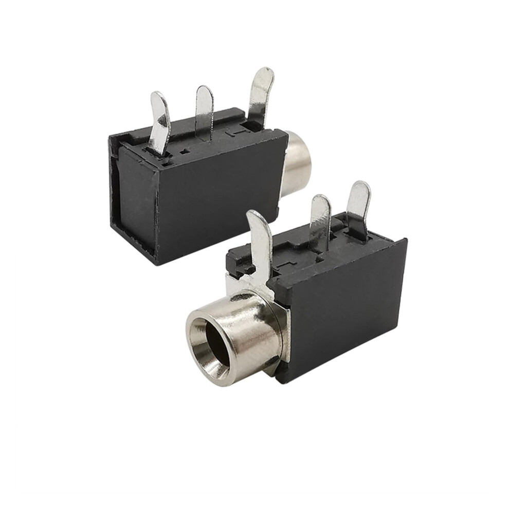 Pj316 3.5Mm Headphone Female Jack Pcb Mount Connector Dip 3 Pin Socket Audio Interface Pack Of 5 Black 9189345291906