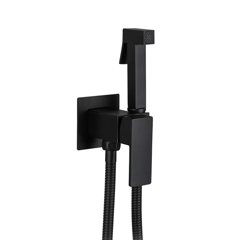 Black Handheld Bidet Sprayer For Toilet Brass Cloth Diaper Sprayer Set With Stainless Steel Hose 9426802507898
