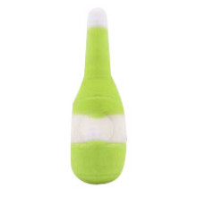 Giocattolo per cani a forma di bottiglia di vino in peluche, approvato da Barktender, con design resistente ai morsi per una durata impareggiabile e