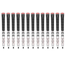 Midsize Ribbed Golf Grip Bundle (13 Piece) White Compatible With Most Irons