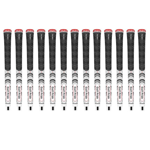 Midsize Ribbed Golf Grip Bundle (13 Piece) White Compatible With Most Irons