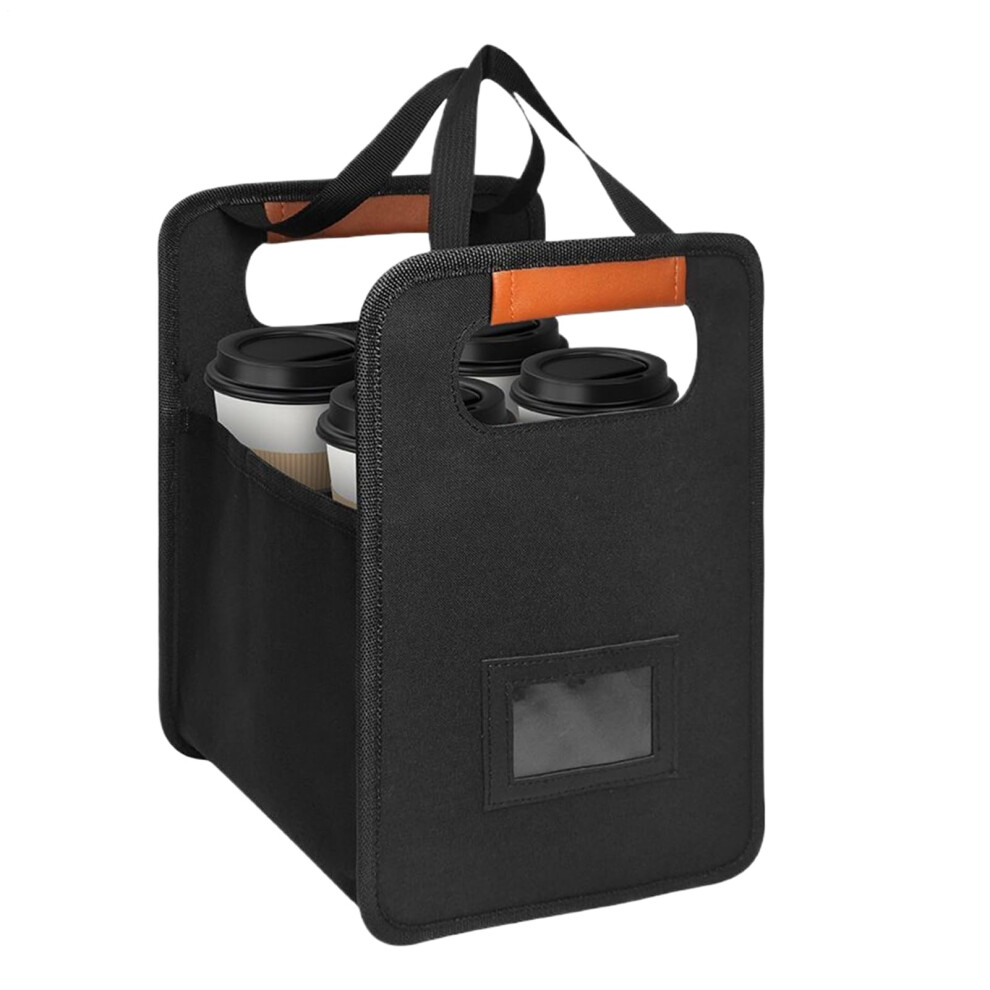 Foldable Cup Holder With Adjustable Dividers, 4Cup Drink Carrier For Car, Travel And Outdoor Use 9347817077162