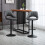 Homcom HOMCOM Barstools Set of 2, Dining Stools with Backrest and Footrest, Grey 1