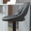 Homcom HOMCOM Barstools Set of 2, Dining Stools with Backrest and Footrest, Grey 8