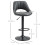 Homcom HOMCOM Barstools Set of 2, Dining Stools with Backrest and Footrest, Grey 3