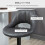 Homcom HOMCOM Barstools Set of 2, Dining Stools with Backrest and Footrest, Grey 7