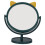 Portable Mirror Foldable Mirror with Base Plate with Storage Function Adjustable Angle Vanity Mirror Cat Ear Shape Design for Bedroom Bathroom 4