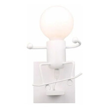 Lampa Balla Sciála Comhaimseartha Little Iron People, Daingneáin Soilsithe Balla Cartúin Chruthaitheacha do Sheomra Leapa, Halla, Seomra