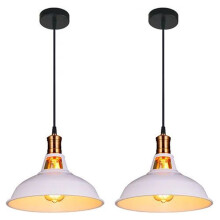 Elegant Pendant Lights, Vintage Industrial Design with Easy Installation for Restaurant, Kitchen, Living Room (Pack of 2)