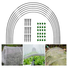 Kasbogen voor kweektunnels, doe-het-zelf bouwpakket, roestvrije glasvezel tuinsteunen met kunststof coating, flexibel, duurzaam en herbruikbaar voor