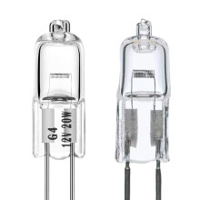 Warm Light Halogen Lamp For Bedroom Wardrobes, 12V 10W Low Voltage Gy6.35 Base Dimmable Transparent Capsule 3000K Brightness Comfort Ideal For