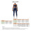 2-teiliger Navy-Yogahose für Damen, Größe 10/M, Spaghetti-Cross-Taille 6