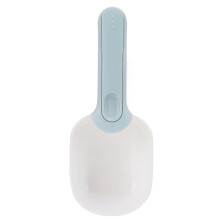 Pet Food Scoop, Multi-Function Clip Design With Ergonomic Long Handle For Convenient Storage, Dishwasher Safe Pet Feeding Grain Spoons In White Blue,