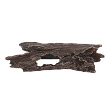 Piattaforma per crogiolarsi al sole dall'aspetto naturale per rettili, spaziosa struttura in resina a forma di tronco d'albero cavo per terrario,
