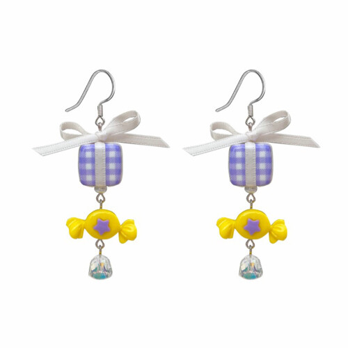 Candy Dangle Drop Earrings Clip Earrings Bow-Ear hook style