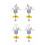 Candy Dangle Drop Earrings Clip Earrings Bow-Ear hook style 2