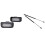 2 Pcs No Error License Plate Light Base & 2 Pcs Front Engine Hood Support Rod 1