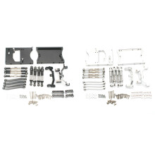 2 Set Chassis Pull Rods Servo Fixed Mount Bracket for MN D90 D91 MN99S 1/12 RC Car Parts, Black & Silver