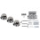 3Pcs Guitar Metal Top Hat Tone Tuning Knobs & 1 Set Bridge Double Locking System Pulled Electric Guitar String Bridge 1