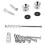 1 Set Electric Guitar Screw Kit with 9Pcs Understring Radius Gauge + String Action Ruler Gauge Tool 6