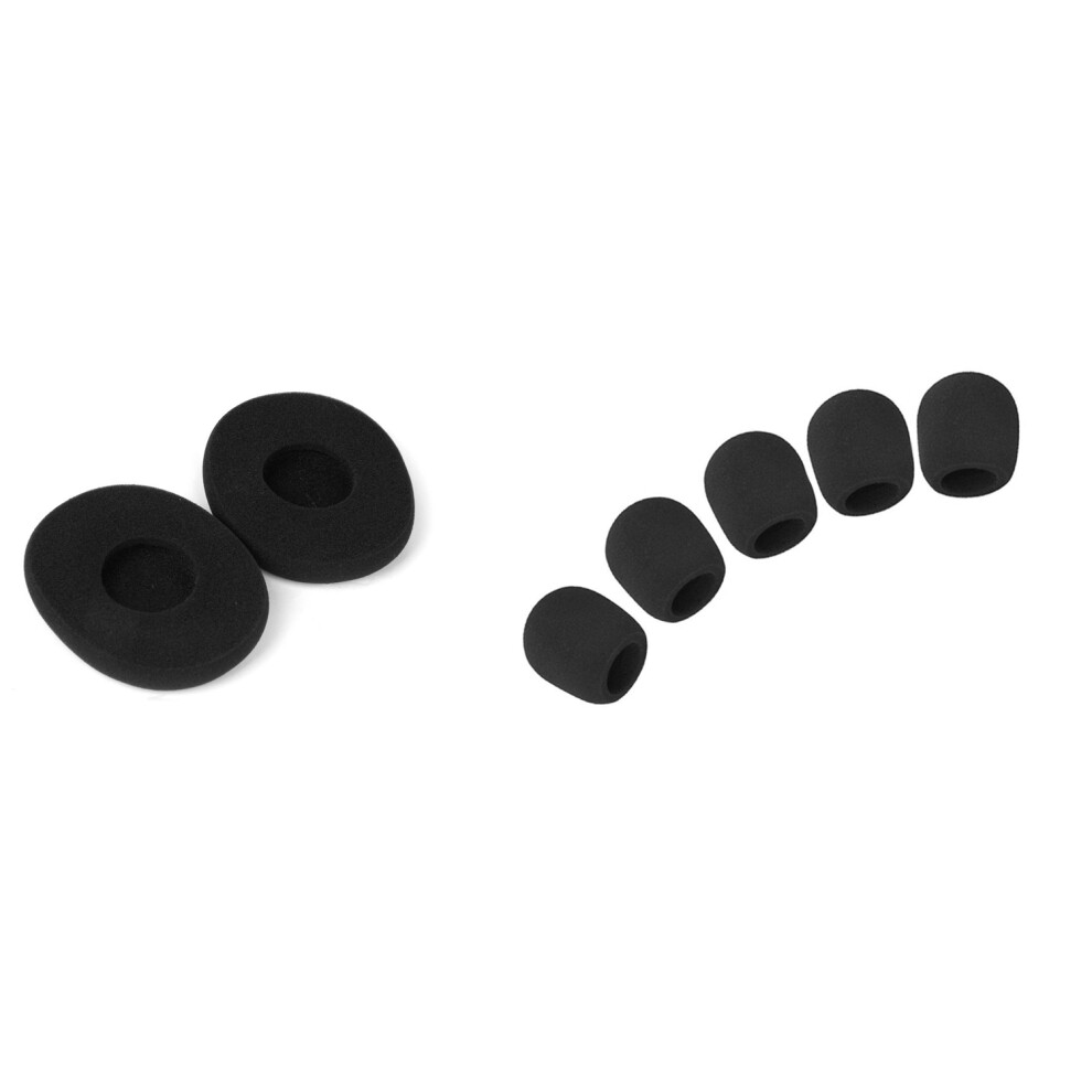 Headset Earpads For H800 H 800 Headset With 5Pcs Microphone Sponge Foam Cover Black 6033641414664