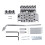 3Pcs Guitar Metal Top Hat Tone Tuning Knobs & 1 Set Bridge Double Locking System Pulled Electric Guitar String Bridge 9