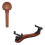 4Pcs 4/4 Size Violin Fiddle Tuning Peg Set with Violin Shoulder Rest 2