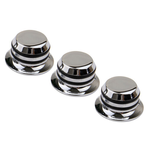 3Pcs Guitar Metal Top Hat Tone Tuning Knobs & 1 Set Bridge Double Locking System Pulled Electric Guitar String Bridge 1