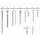 1 Set Electric Guitar Screw Kit with 9Pcs Understring Radius Gauge + String Action Ruler Gauge Tool 8