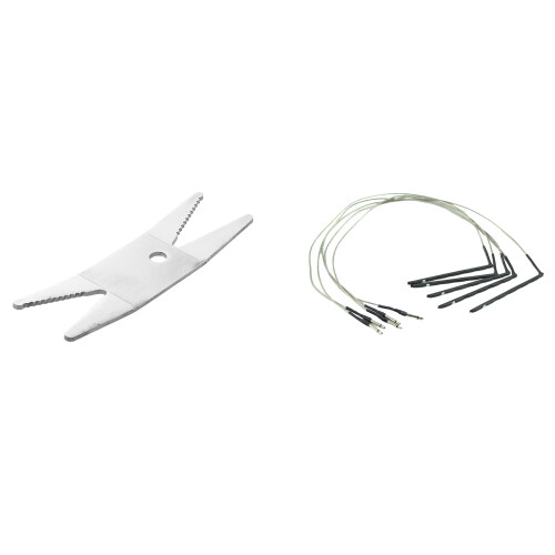 Pocketable Tool Multi Spanner Wrench with 5Pcs Bendable Acoustic Guitar Transducer Sensitivity Piezo Bridge Pickup Cable 1
