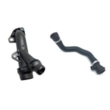 1 Piece Cooling Hose Connector Fits for E81 E87 E88 E46 E90 X1 X3 116I & 1x Car Engine Radiator Lower Hose