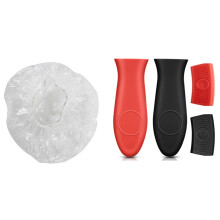 100Pcs Reusable Food Keep Fresh Storage Covers & 1 Set Silicone Hot Handle Holder and Assist Handle Holder